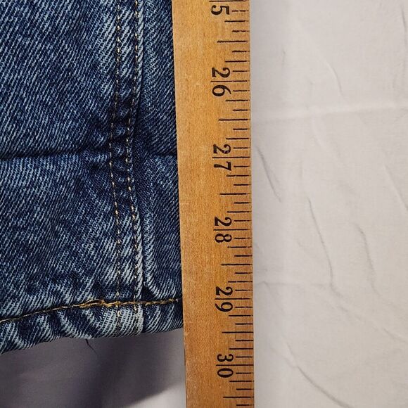 Carhartt Mens 44x30 B172 DST Straight Leg Flannel Lined Medium Wash Jeans Blue - Picture 8 of 9